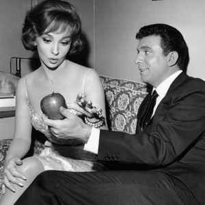 GO NAKED IN THE WORLD, from left, Gina Lollobrigida, Tony Franciosa, on-set, 1961