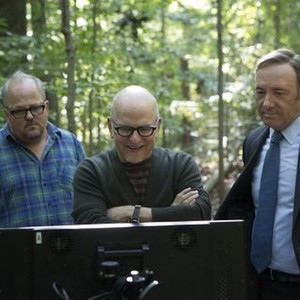 House of Cards, Tim Ives (L), Allen Coulter (C), Kevin Spacey (R), 02/01/2013, ©NETFLIX