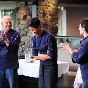 Top Chef, Stefan Richter (L), Kristen Kish (R), '50s Food Flashback', Season 10: Seattle, Ep. #4, 11/28/2012, ©BRAVO