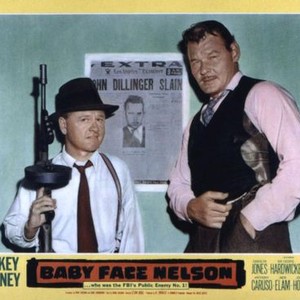 BABY FACE NELSON, Mickey Rooney, John Dillinger, (in photo), Leo Gordon, 1957