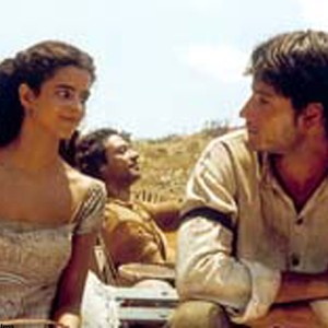 (l to r): Flavia Marco Antonio, Luis Carlos Vasconcelos (back) and Rodrigo Santoro in a scene from Walter Salles' BEHIND THE SUN. photo 6