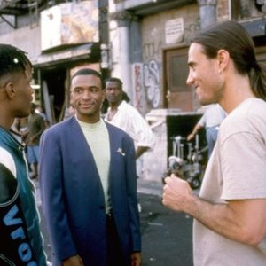 BOOTY CALL, Jamie Foxx, Tommy Davidson on set, 1997, (c)Columbia Pictures