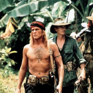 FAREWELL TO THE KING, from left: Nick Nolte, Nigel Havers, 1989. ©Orion Pictures