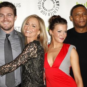 Stephen Amell, Susanna Thompson, Katie Cassidy, David Ramsey at arrivals for ARROW Panel at the 30th Annual Paleyfest, Saban Theatre, Los Angeles, CA March 9, 2013. Photo By: Emiley Schweich/Everett Collection