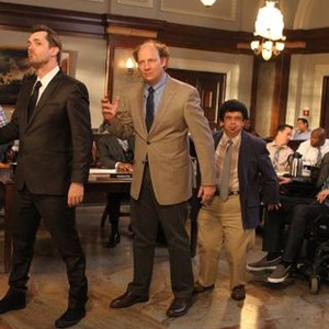 Legit, from left: Jim Jefferies, Dan Bakkedahl, Nick Daley, D.J. Qualls, 'Justice', Season 1, Ep. #5, 02/14/2013, ©FX