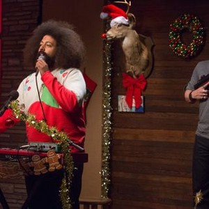 Comedy Bang! Bang!, Reggie Watts, 'The Lonely Island Wear Holiday Sweaters &amp; White Pants', Season 3, Ep. #20, 12/19/2014, ©IFC