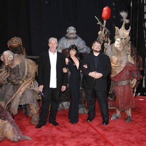 Ron Perlman, Selma Blair (wearing a Marchesa jumpsuit), Guillermo del Toro at arrivals for HELLBOY II: THE GOLDEN ARMY  Premiere, Mann Village Westwood, Los Angeles., CA, June 28, 2008. Photo by: Michael Germana/Everett Collection