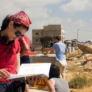 AMREEKA, foreground: writer/director Cherien Dabis, on location, on the West Bank, 2009. ©National Geographic