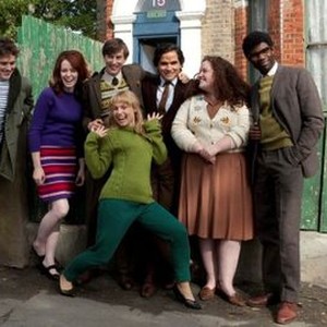 White Heat, from left: Sam Claflin, Claire Foy, MyAnna Buring, Reece Ritchie, David Gyasi, 05/09/2012, ©BBCAMERICA