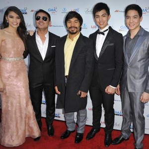 Phian Ramos, Marvin Agustin, Manny Pacquiao,Derrick Monasterio, Alden Richards at arrivals for THE ROAD Premiere, The ArcLight Cinemas, Los Angeles, CA May 9, 2012. Photo By: Dee Cercone/Everett Collection
