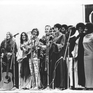 CELEBRATION AT BIG SUR, Graham Nash, Joni Mitchell, John Sebastian, (playing guitar), Stephen Stills, Joan Baez, Dorothy Morrison and the Comb Sisters, 1971, TM and Copyright (c) 20th Century Fox Film Corp. All rights reserved.