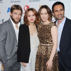 Max Thieriot, Olivia Cooke,Vera Farmiga, Nestor Carbonell at arrivals for A+E Networks 2014 Upfronts, Park Avenue Armory, New York, NY May 8, 2014. Photo By: Kristin Callahan/Everett Collection