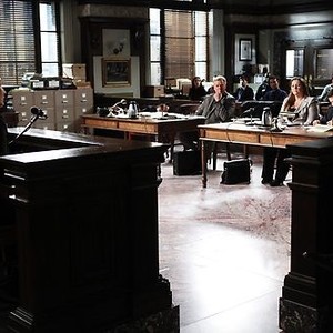 Harry's Law, Christopher McDonald (L), Camryn Manheim (C), Karen Olivo (R), 'Head Games', Season 2, Ep. #9, 11/30/2011, ©NBC