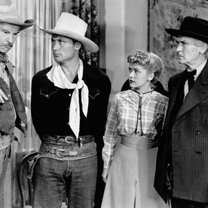 DEAD OR ALIVE, from left: Guy Wilkerson, Dave O'Brien, Marjorie Clements, Henry Hall, 1944