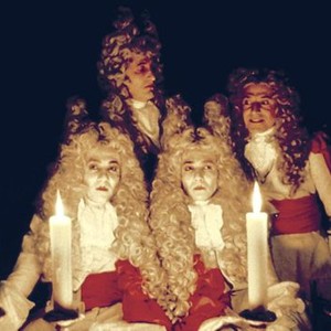 DRAUGHTSMAN'S CONTRACT, twins David and Tony Meyer, (behind to right) Anthony Higgins, 1982
