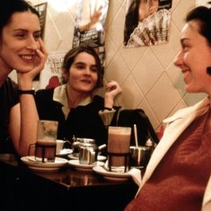 WONDERLAND, Gina McKee, Shirley Henderson, Molly Parker, 2000, sisters meeting at a restaurant