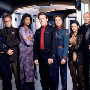 Daniel Dae Kim, David Allen Brooks, Marjean Holden, Gary Cole, Tracy Scoggins, Carrie Dobro and Peter Woodward (from left)
