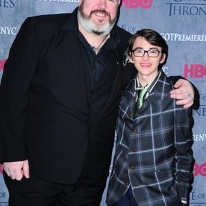 Kristian Nairn, Isaac Hempstead Wright at arrivals for HBO''s GAME OF THRONES Fourth Season Premiere, Avery Fisher Hall at Lincoln Center, New York, NY March 18, 2014. Photo By: Gregorio T. Binuya/Everett Collection