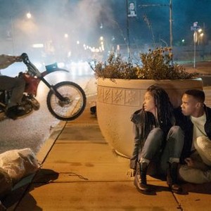 THE FIRST PURGE, FRONT, FROM LEFT: LEX SCOTT DAVIS, JOIVAN WADE, 2018. PH: ANNETTE BROWN/© UNIVERSAL PICTURES