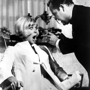 GLASS BOTTOM BOAT, Doris Day, Dom DeLuise, 1966, threaten