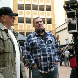 ALLIED, l-r: director Robert Zemeckis, producer Graham King, 2016. ph: Daniel Smith/©Paramount Pictures