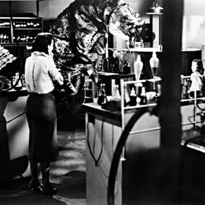 THE MONSTER THAT CHALLENGED THE WORLD, from left: Audrey Dalton, Mimi Gibson, 1957