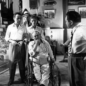 KEY LARGO, from left: Humphrey Bogart, Harry Lewis, Lauren Bacall, Lionel Barrymore, Edward G. Robinson, 1948 keylargo1948-fsct01(keylargo1948-fsct01)