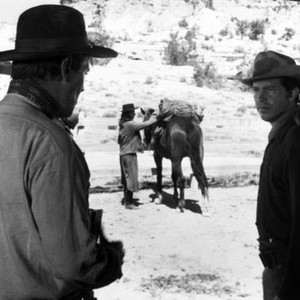 THE SHOOTING, from left: Will Hutchins, Millie Perkins, Warren Oates, 1967