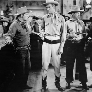 ROLL ALONG COWBOY, second, third and fourth from left: Frank Ellis, Smith Ballew, Stanley Fields, 1937, TM and Copyright (c) 20th Century-Fox Film Corp. All Rights Reserved