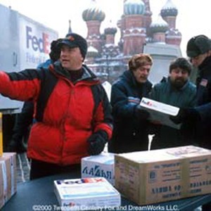 Tom Hanks plays Chuck Noland, a FedEx systems engineer whose fast-paced career takes him to far-flung locales, like Moscow. photo 10