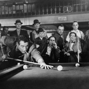 THE HUSTLER, Paul Newman, (left), Michael Constantine, (smoking cigar), 1961, © TM and Copyright 20th Century-Fox Film Corp. All Rights Reserved