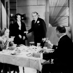 BACHELOR APARTMENT, Claudia Dell (seated left), standing from left: Irene Dunne, Lowell Sherman, 1931