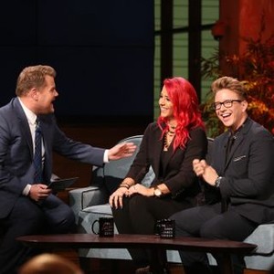 The Late Late Show With James Corden, Jenna Marbles (L), Tyler Oakley (R), 03/23/2015, ©CBS