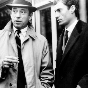THE SLEEPING CAR MURDER, (aka COMPARTIMENT TUEURS), from left: Yves Montand, Jacques Perrin, 1965