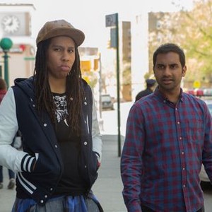 Master Of None, Lena Waithe (L), Aziz Ansari (R), 'Old People', Season 1, Ep. #8, 11/06/2015, ©NETFLIX