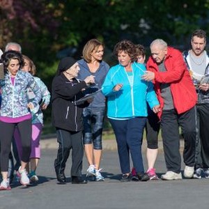 MY BIG FAT GREEK WEDDING 2, rear l-r: John Corbett, Stravoula Logothettis, Joey Fatone, front l-r: Gia Carides, Nia Vardalos, Andrea Martin, Bess Meisler, Lainie Kazan, Michael Constantine, Louis Mandylor, 2016. ph: George Kraychyk/©Universal Pictures