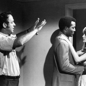 THE GRASSHOPPER, director Jerry Paris, Jim Brown, Jacqueline Bisset, on-set, 1970