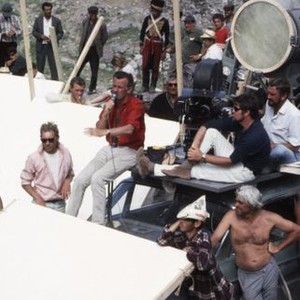 THE CHARGE OF THE LIGHT BRIGADE, director Tony Richardson (with microphone) on set, 1968