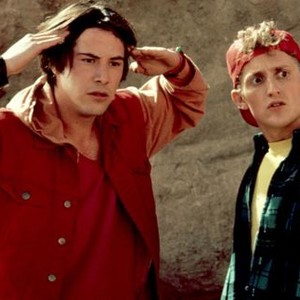 BILL AND TED'S BOGUS JOURNEY, Keanu Reeves, Alex Winter, 1991, thinking