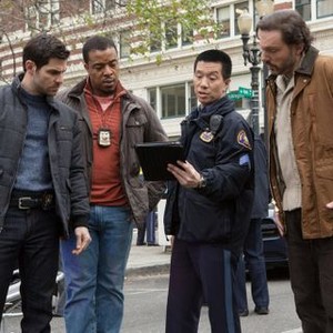 Grimm, David Giuntoli (L), Russell Hornsby (C), Reggie Lee (R), 'Hibernaculum', Season 4, Ep. #17, 04/10/2015, ©NBC