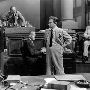 THEY WON'T FORGET, Otto Kruger, Leonard Mudie, Claude Rains (standing, E. Alyn Warren (right), 1937