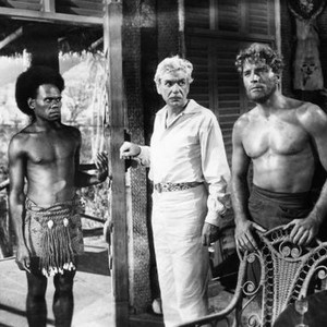 HIS MAJESTY O'KEEFE, Andre Morell (center), Burt Lancaster (right), 1953