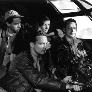 SAIGON, (front), Douglas Dick, Alan Ladd, (back), Wally Cassell, Veronica Lake, 1948