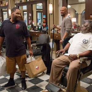 BARBERSHOP: THE NEXT CUT, l-r: Anthony Anderson, Common, Cedric the Entertainer, 2016. ph: Chuck Zlotnick/©New Line Cinema
