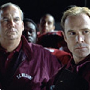 Brett Rice (left) and Will Patton (right) star as the Titans' defense coaches Tyrell and Yoast, respectively.