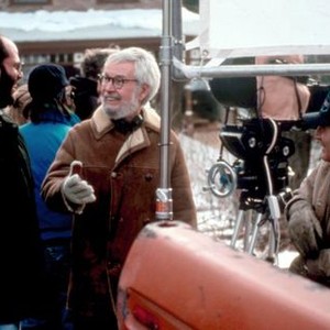 NOBODY'S FOOL, producer Scott Rudin, director Robert Benton, Paul Newman, on set, 1994. ©Paramount
