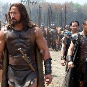 HERCULES, from left: Aksel Hennie, Ingrid Bolso Berdal, Dwayne Johnson, Reece Ritchie, Rufus Sewell, Ian McShane, 2014. ph: Kerry Brown/©Paramount Pictures