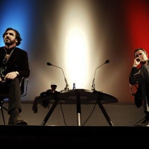 FRENCH FILM, (aka FRENCH LOVERS HAVE ALL THE ANSWERS), from left: Eric Cantona, Hugh Bonneville, 2008. ©IFC Films