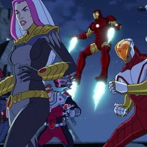 Marvel's Avengers Assemble, Travis Willingham (L), Adrian Pasdar (R), 'Under Siege', Season 3: Ultron Revolution, Ep. #5, ©DISNEYXD