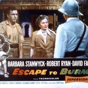ESCAPE TO BURMA, Robert Ryan, David Farrar, Barbara Stanwyck, 1955